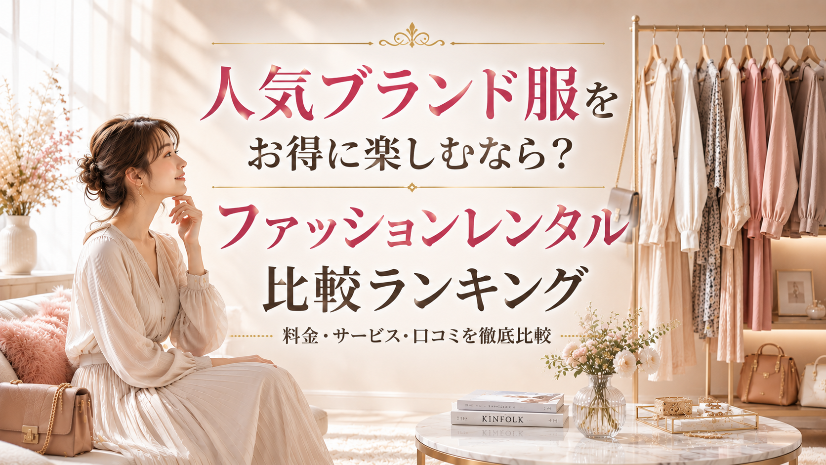 人気ブランド服をお得に楽しむなら？
ファッションレンタル比較ランキング