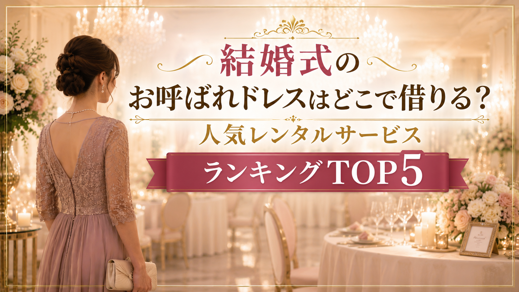 結婚式のお呼ばれドレスはどこで借りる？人気レンタルサービスランキングTOP5