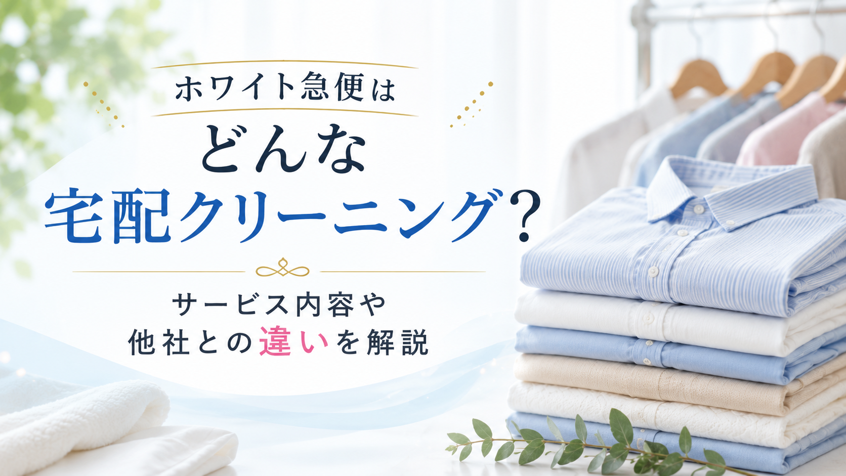 ホワイト急便はどんな宅配クリーニング？｜サービス内容や他社との違いを解説