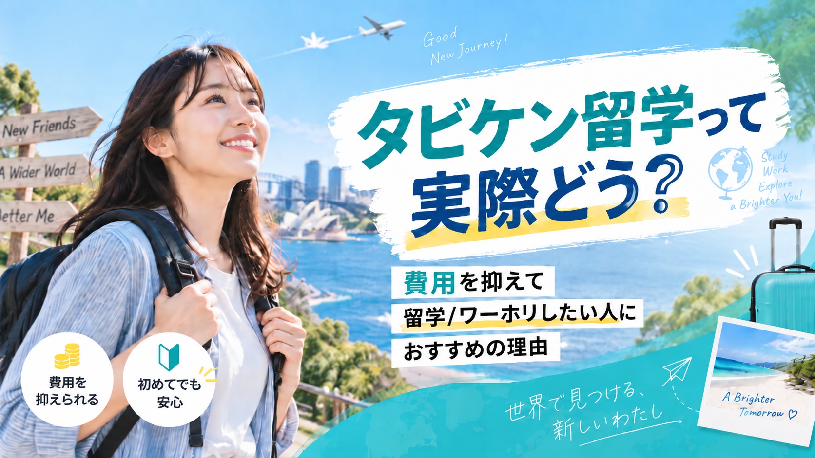 タビケン留学って実際どう?| 費用を抑えて留学/ワーホリしたい人におすすめの理由